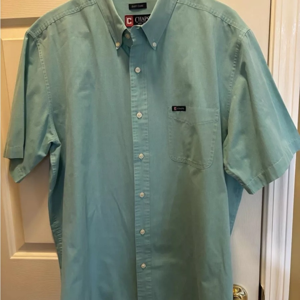 Chaps Men's Green Short Sleeve Shirt